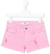 Thumbnail for your product : MSGM Kids distressed denim shorts