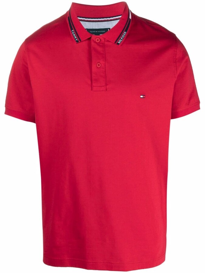 Tommy Hilfiger Red Men's Polos | ShopStyle