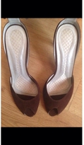 Thumbnail for your product : Anya Hindmarch Brown Suede Heels