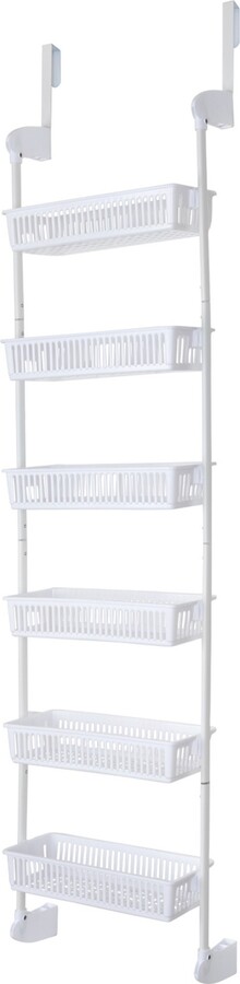 Smart Design 6-Tier Over the Door Pantry Organizer with 6 Full Baskets