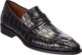 Thumbnail for your product : Mezlan Croc-Embossed Leather Oxford
