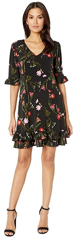cece floral print asymmetrical dress
