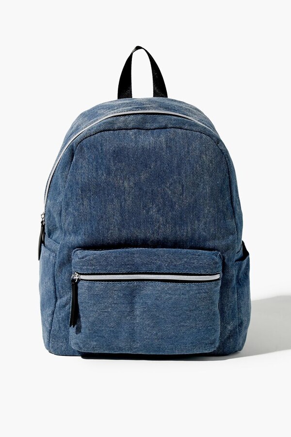 Forever 21 Denim ZipTop Backpack ShopStyle Tops