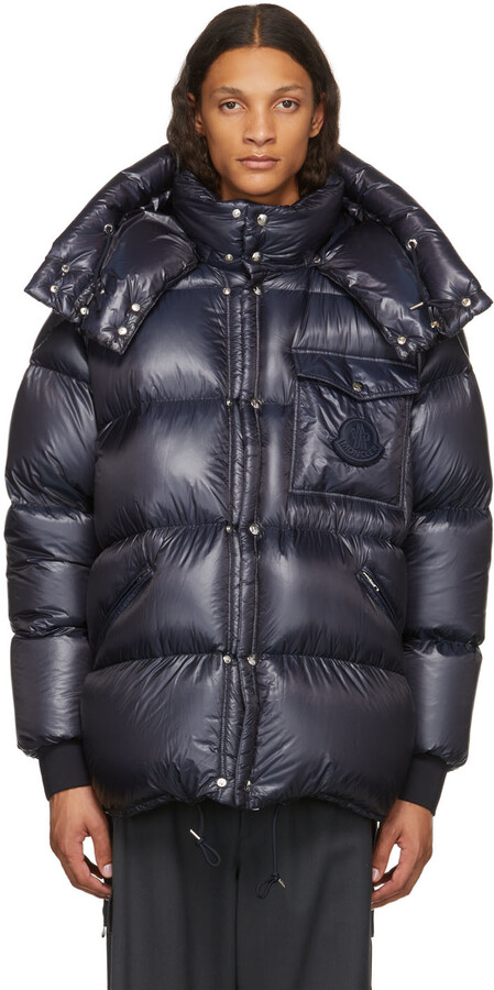 Moncler Navy Down Jacket Men | Shop the world's largest collection 