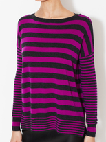 Thumbnail for your product : Autumn Cashmere Cashmere Striped Boatneck Sweater
