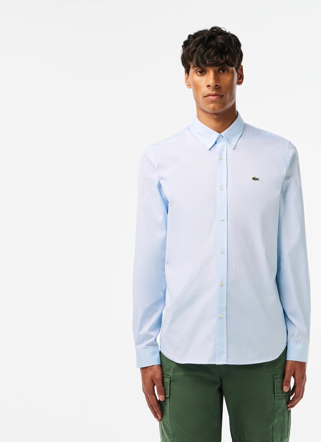 Lacoste Men's Slim Fit Premium Cotton Shirt - ShopStyle