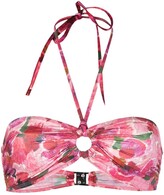 Thumbnail for your product : Isabel Marant abstract floral print O-ring bikini top