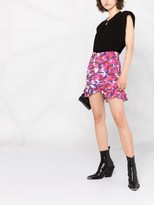 Thumbnail for your product : Isabel Marant Floral-Print Ruffle-Hem Skirt