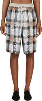 Thumbnail for your product : Ashish Grey Sequinned Plaid Shorts
