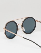 Thumbnail for your product : Emporio Armani Round Sunglasses with Mirror Lens