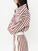 Thumbnail for your product : Victoria Beckham Belted Striped Shirt Dress