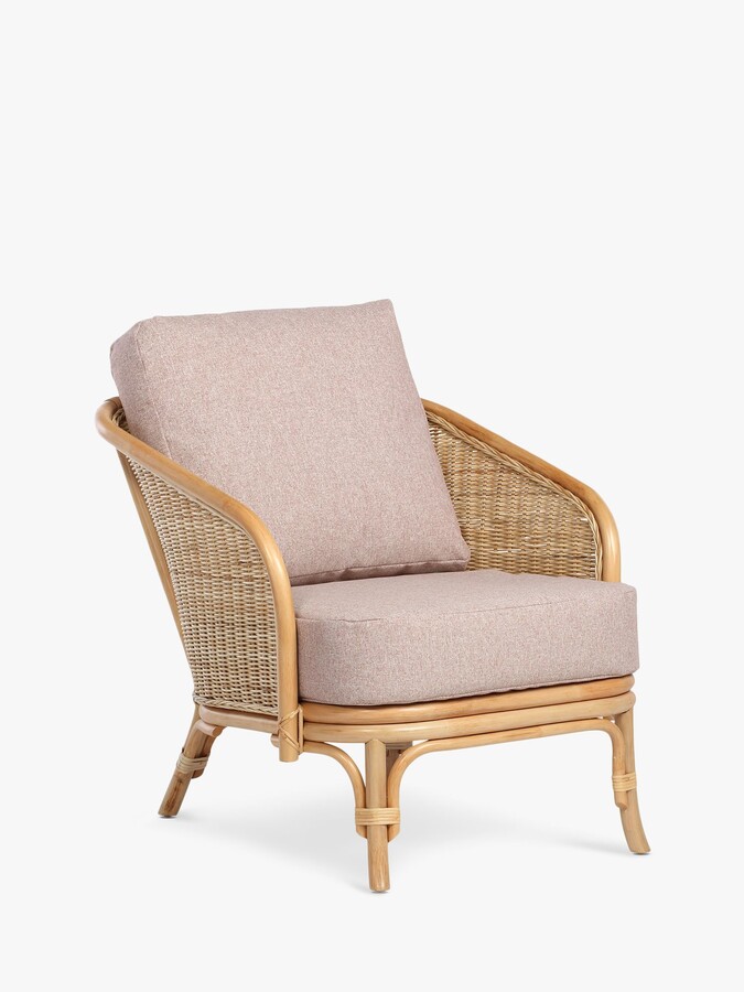Desser Royal Rattan Cane Lounge Chair, Natural/Pink ShopStyle Furniture