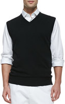 Thumbnail for your product : Peter Millar Jersey V-Neck Vest, Black