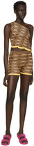 Thumbnail for your product : Gimaguas SSENSE Exclusive Brown & Yellow One-Shoulder Tank Top