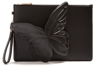Sophia Webster Flossy butterfly leather pouch
