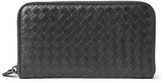Thumbnail for your product : Bottega Veneta Zip-Around Intrecciato Woven-Leather Wallet