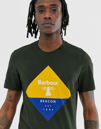 Barbour Beacon diamond logo t-shirt in olive