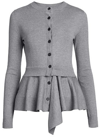 black peplum cardigan