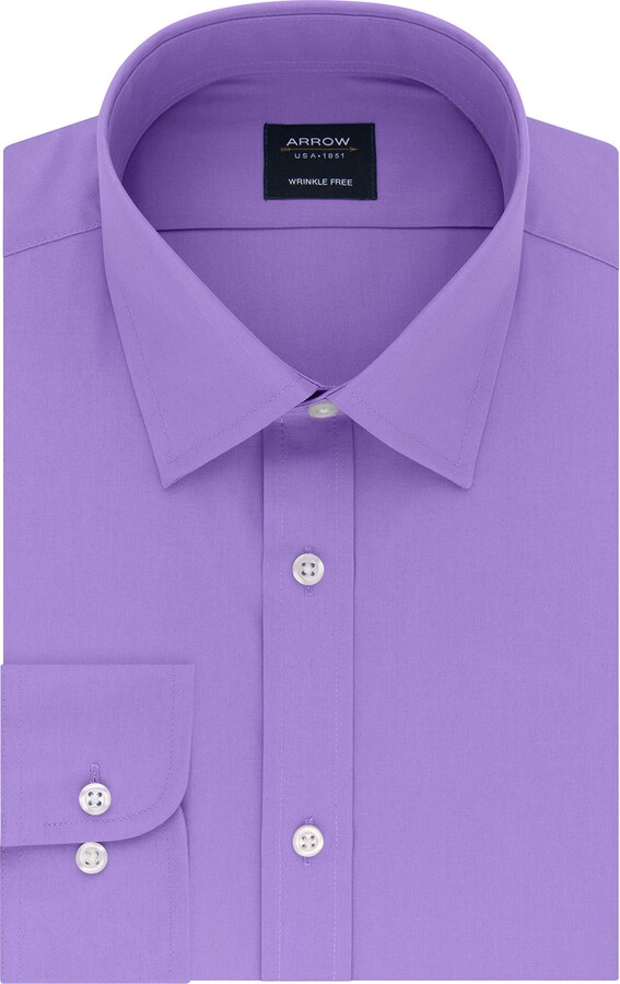 Mens Clothing Shirts Formal shirts Hickey Freeman Contemporary-fit Silver Label Striped Cotton Dress Shirt in Purple for Men 