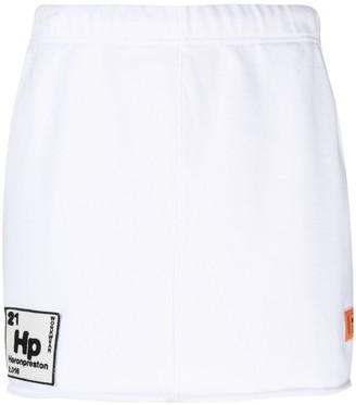 Heron Preston Logo-Patch Jersey Miniskirt
