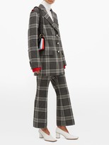 Thumbnail for your product : Marni Single-breasted Satin-insert Checked Wool Blazer - Grey Multi