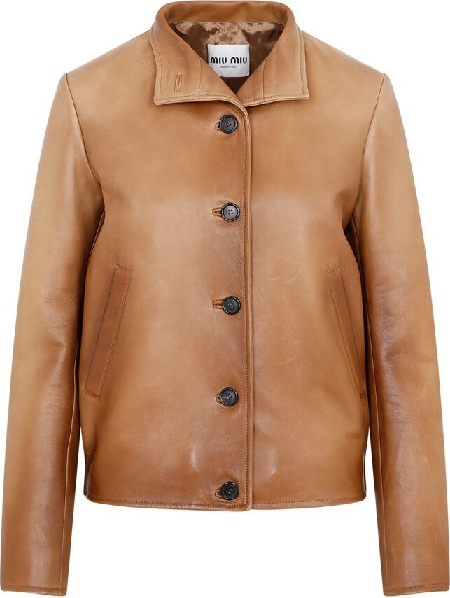 Miu miu leather jacket shopstyle
