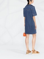 Thumbnail for your product : See by Chloe Peter Pan-Collar Mini Denim Dress