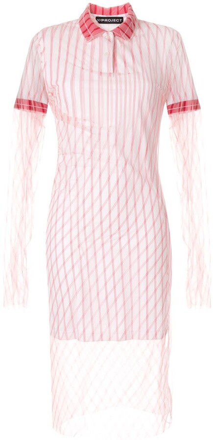 pink and white polo dress
