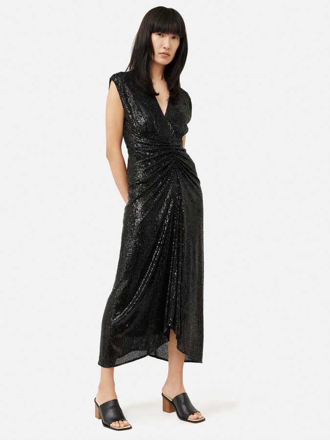 JigsawJigsaw Sequin Ruched Midi Dress ShopStyle