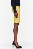 Thumbnail for your product : Cédric Charlier Yellow leather Skirt