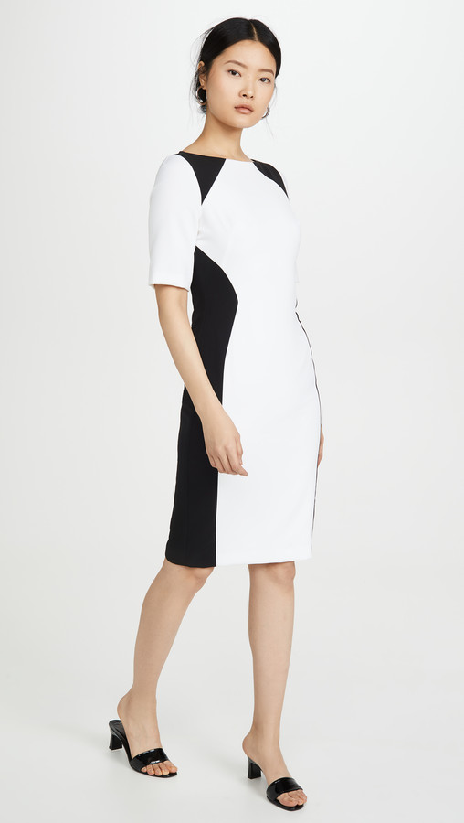 colorblock sheath dress