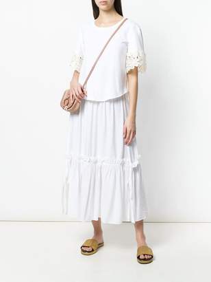 See by Chloe lace-trimmed T-shirt
