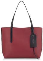 Thumbnail for your product : Jimmy Choo TWIST EAST WEST Vino and Black Grainy Calf Tote Bag