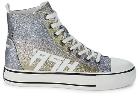 glitter high top tennis shoes
