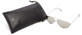 Thumbnail for your product : Celine Mirrored Aviator Metal Sunglasses - Silver