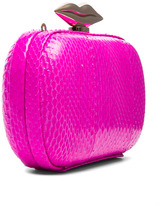 Thumbnail for your product : Diane von Furstenberg Minaudiere Flirty Snake Clutch in Fetish Pink