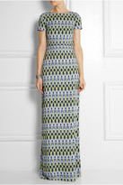Thumbnail for your product : Matthew Williamson Bluebell Trellis stretch-crepe gown