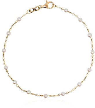 Rosa de la Cruz 18kt Yellow Gold Pearl-Dot Chain Bracelet