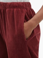 Thumbnail for your product : LES TIEN Cotton-blend Velour Track Pants - Burgundy