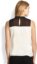 Thumbnail for your product : Robert Rodriguez Armor Beaded Silk Top
