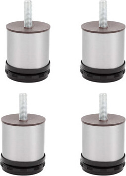 Factory Direct Partners 2" Height Legs for Upholstered Ottomans, 4-pack - Silver