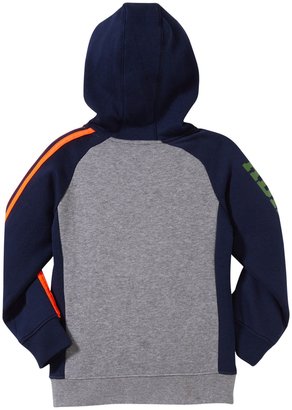 adidas Warm Up Fleece Jacket (Toddler/Kid) - Gray/Navy-3T
