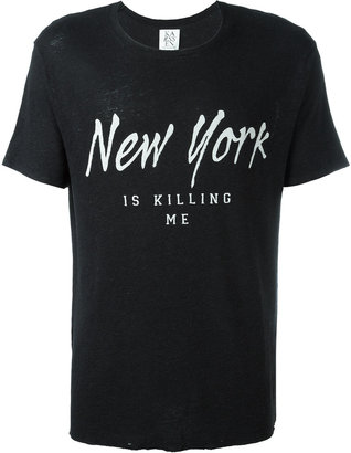 Zoe Karssen New York Is Killing Me T-shirt - men - Linen/Flax/Viscose - L