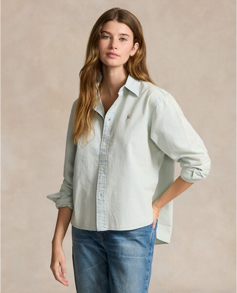 Polo Ralph Lauren Cropped Boxy Chambray Shirt - ShopStyle Tops