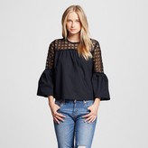 Thumbnail for your product : Who What Wear Women's Eyelet Trim Bell Sleeve Top