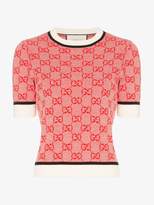 Thumbnail for your product : Gucci Womens Red Gg Motif Knitted Jumper