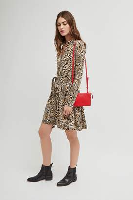 French Connection Leopard Jersey Shirt Dress