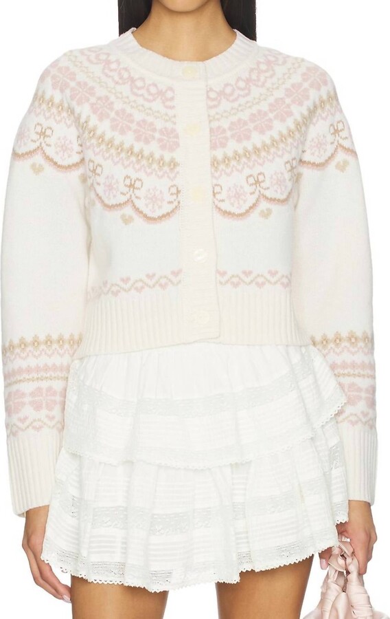 LoveShackFancy Women's Shantae Cardigan In Pink Champagne