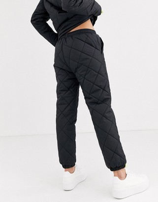 Ellesse tracksuit bottoms in quilting two-piece