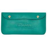 Green Leather Clutch Bag 